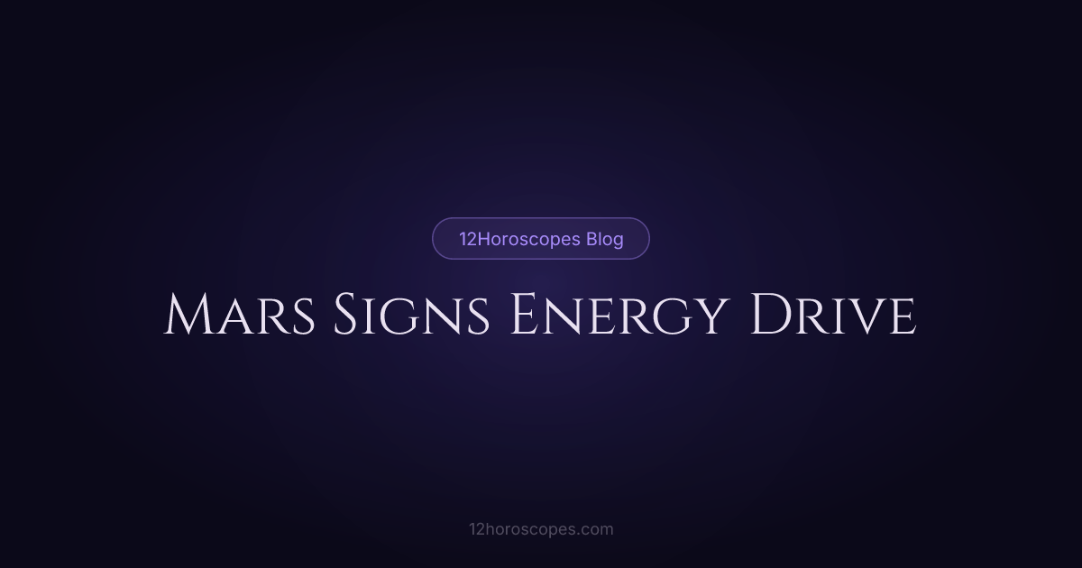 Mars Signs in Astrology: Action, Energy & Desire Guide | 12Horoscopes